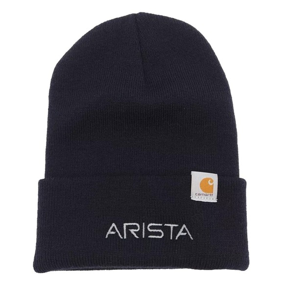 Carhartt Adult One Size Navy Blue Warm Winter Snow Cap Knit Cuffed Beanie Hat‎ - Picture 1 of 3